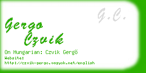 gergo czvik business card